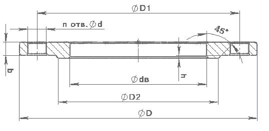 Фланец с валом чертеж