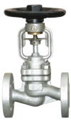 Клапан запорный сильфонный фланцевый ручной 15с66нж DN 40 PN 1,6 МПа У1, корпус ст. 25Л, класс герметичности «А» по ГОСТ 9544-2015