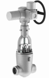 Задвижка запорная под приварку с электроприводом (AUMA SA14.6-F14-380/50/3-22) 1123-100-ЭД-01 DN 100 PN 13,7 МПа Т540 °С, корпус ст. 15Х1М1Ф