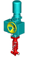 Клапан (вентиль) запорный под приварку с электроприводом (ПЭМ-А9М) 1с-11-3ЭЧ DN 20 PN 10,0 МПа Т450 °С, корпус ст. 20
