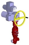 Клапан (вентиль) запорный под приварку с электроприводом (AUMA SA10.2-F10-380/50/3-22) 998-20-ЭД DN 20 PN 37,3 МПа Т280 °С, корпус ст. 20