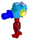 Клапан (вентиль) запорный под приварку с электроприводом (MODACT MON 52030.22E2N) 999-20-ЭК DN 20 PN 25,0 МПа Т545 °С, корпус ст. 12Х1МФ
