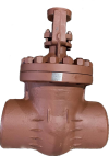 Задвижка запорная под приварку с электроприводом (AUMA SA25.1-F25-380/50/3-22) 2с-27-3ЭД DN 250 PN 6,3 МПа Т425 °С, корпус ст. 25Л