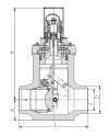 Клапан (затвор) обратный под приварку 943-125-0 DN 125 PN 20,0 МПа Т350 °С, корпус ст. 08Х18Н10Т