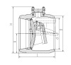 Клапан (затвор) обратный под приварку 1048-500-0А DN 500 PN 12,0 МПа Т250 °С, корпус ст. 20