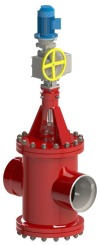 Клапан регулирующий под приварку с электроприводом (ПЭМ-Б2У) 14с-73-25-1Э DN 300 PN 2,5 МПа Т425 °С, корпус ст. 20