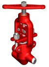 Клапан (вентиль) запорный под приварку ручной 588-10-0 DN 10 PN 37,3 МПа Т280 °С, корпус ст. 20