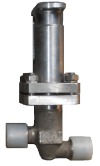 Клапан запорный сильфонный цапковый под электропривод 14с917п DN 50 PN 1,0 МПа У1, корпус ст. 20, класс герметичности «А» по ГОСТ 9544-2015