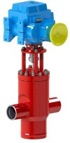 Клапан регулирующий под приварку с электроприводом (МЭО-250/25-0,25У-99К) 18с-2-4-4 DN 150 PN 2,5 МПа Т450 °С, корпус ст. 20