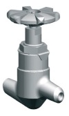 Клапан (вентиль) запорный под приварку ручной 1522-50-М DN 50 PN 6,3 МПа Т425 °С, корпус ст. 20