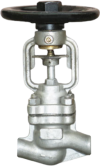 Клапан запорный сильфонный под приварку ручной 15с66нж DN 32 PN 1,6 МПа У1, корпус ст. 25Л, класс герметичности «А» по ГОСТ 9544-2015