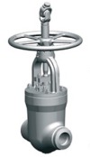 Задвижка запорная под приварку ручная 1123-100-М-01 DN 100 PN 9,8 МПа Т540 °С, корпус ст. 15Х1М1Ф