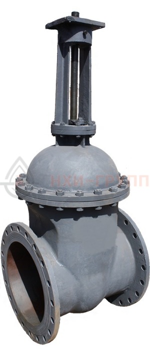 Клиновая задвижка литая с выдвижным шпинделем фланцевая под электропривод 30с964нж DN 700 PN 2,5 МПа У1, корпус ст. 20Л, класс герметичности «А» по ГОСТ 9544-2015