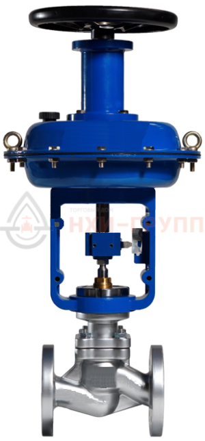 регулирующий клапан односедельный  "после себя" нормально открытый фланцевый 25нж47п DN 20 PN 2,5 Мпа УХЛ1 (Kvy - 6,3? м?/ч) с МИМ, корпус ст. 12Х18Н9ТЛ