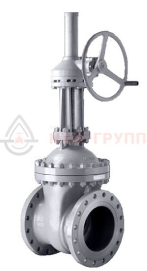 Клиновая задвижка литая с выдвижным шпинделем фланцевая с редуктором 30с576нж DN 300 PN 6,3 МПа У1, корпус ст. 20Л, класс герметичности «А» по ГОСТ 9544-2015