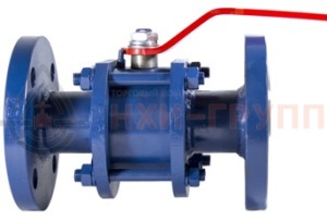 Кран шаровой разборный проходной неполнопроходной фланцевый ручной КШ-Р.П.НП.Ф.Р.НХИ.100/080.016.02.ХЛ1 DN 100/80 PN 1,6 МПа, корпус ст. 09Г2С, класс герметичности «А» по ГОСТ 9544-2015