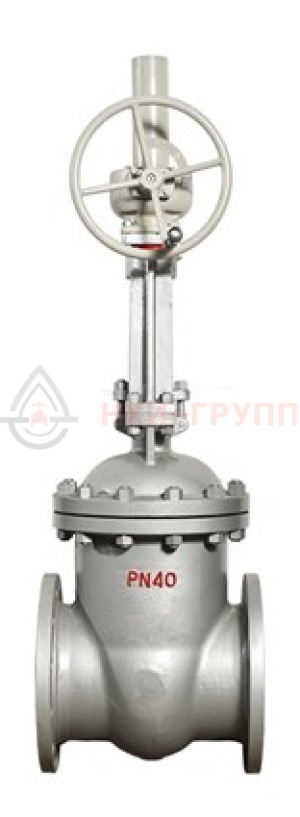 Клиновая задвижка литая с выдвижным шпинделем фланцевая с редуктором 30с515нж DN 500 PN 4 МПа У1, корпус ст. 20Л, класс герметичности «А» по ГОСТ 9544-2015