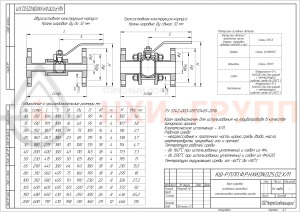 Шаровой кран разборный проходной полнопроходной фланцевый ручной КШ-Р.П.ПП.Ф.Р.НХИ.080.025.02.ХЛ1 DN 80 PN 2,5 МПа, корпус ст. 09Г2С, класс герметичности «А» по ГОСТ 9544-2015