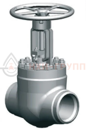 Запорная задвижка под приварку ручная 1511-150-КЗБ DN 150 PN 10 МПа Т450 °С, корпус ст. 15ГС