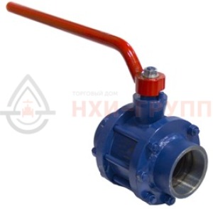 Шаровой кран разборный проходной полнопроходной муфтовый ручной КШ-Р.П.ПП.М.Р.НХИ.050.025.02.ХЛ1 DN 50 PN 2,5 МПа, корпус ст. 09Г2С, класс герметичности «А» по ГОСТ 9544-2015