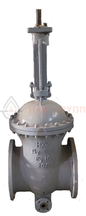 Задвижка  клиновая с гуммированным клином литая фланцевая под электропривод 31с942р DN 1000 PN 1,0 МПа У1, корпус - ст. 20Л, уплотнение - EPDM, класс герметичности «А» по ГОСТ 9544-2015