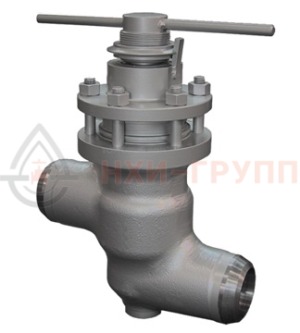 Запорный клапан сильфонный под приварку ручной 14с17п DN 50 PN 1 МПа У1, корпус ст. 20, класс герметичности «А» по ГОСТ 9544-2015
