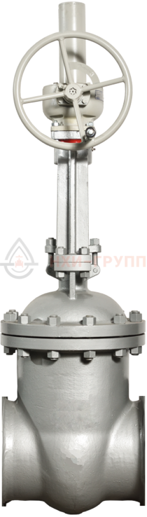 Задвижка клиновая литая с выдвижным шпинделем под приварку с редуктором 31с516нж DN 150 PN 10,0 МПа У1, корпус ст. 20Л, класс герметичности «А» по ГОСТ 9544-2015