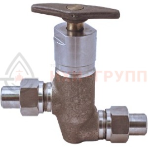Запорный клапан сильфонный штуцерно-ниппельный ручной 14нж19п DN 6 PN 2,3 МПа УХЛ1, корпус ст. 12Х18Н10Т, класс герметичности «А» по ГОСТ 9544-2015