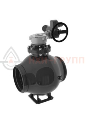 Кран шаровой полнопроходной под приварку с пневмогидроприводом 11с(6)745п5м DN 150 PN 12,5 МПа ХЛ1, корпус ст.  09Г2С, класс герметичности «А» по ГОСТ 9544-2015 (газ)