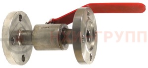 Шаровой кран разборный проходной полнопроходной фланцевый ручной КШ-Р.П.ПП.Ф.Р.НХИ.040.063.03.УХЛ1 DN 40 PN 6,3 МПа, корпус ст. 12Х18Н10Т, класс герметичности «А» по ГОСТ 9544-2015