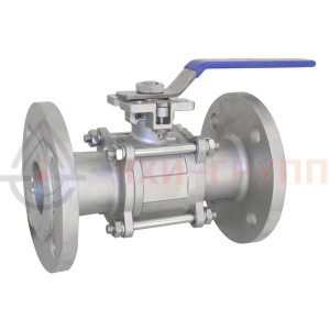 Шаровой кран разборный проходной полнопроходной фланцевый ручной КШ-Р.П.ПП.Ф.Р.НХИ.032.016.03.УХЛ1 DN 32 PN 1,6 МПа, корпус ст. 08Х17Н13М2, класс герметичности «А» по ГОСТ 9544-2015