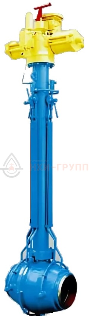 Кран шаровой полнопроходной подземный под приварку с пневмогидроприводом 11лс(6)760п7 DN 200 PN 8,0 МПа ХЛ1, корпус ст.  09Г2С, класс герметичности «А» по ГОСТ 9544-2015 (газ)