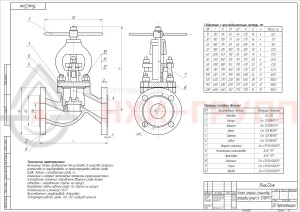 Запорный клапан сальниковый фланцевый ручной 15нж22нж DN 50 PN 4 МПа УХЛ1, корпус ст. 12Х18Н9ТЛ, класс герметичности «А» по ГОСТ 9544-2015