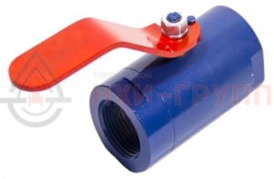 Шаровой кран разборный проходной полнопроходной муфтовый ручной КШ-Р.П.ПП.М.Р.НХИ.020.160.02.ХЛ1 DN 20 PN 16 МПа, корпус ст. 09Г2С, класс герметичности «А» по ГОСТ 9544-2015