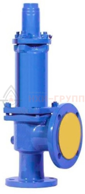 Предохранительный клапан пружинный сальниковый фланцевый без приспособления для принудительного открытия СППК4 25-16 17лс13нж DN 25/40 PN 1,6/0,6 МПа ХЛ1, корпус ст. 20ГЛ, класс герметичности «В» по ГОСТ 9544-2015