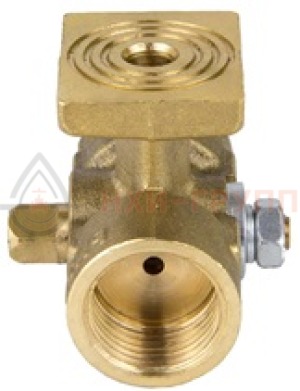 Кран пробковый трехходовой под манометр муфтовый 11б18бк DN 15 PN 1,6 МПа УХЛ4, корпус латунь, класс герметичности «D» по ГОСТ 9544-2015