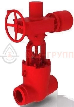 Запорная задвижка под приварку с электроприводом (797-Э-0) 883-250-Э DN 250 PN 13,7 МПа Т560 °С, корпус ст. 15Х1М1Ф