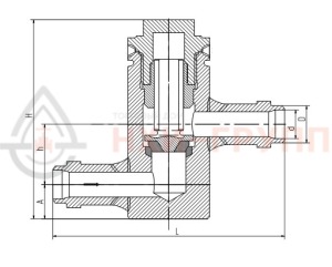 Обратный клапан (затвор) под приварку 943-50-0 DN 50 PN 20 МПа Т350 °С, корпус ст. 08Х18Н10Т