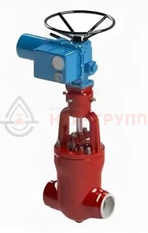 Запорная задвижка под приварку с электроприводом (ГЗ-Г.2500/24 У1) 882-300-ЭГ DN 300 PN 23,5 МПа Т250 °С, корпус ст. 15ГС