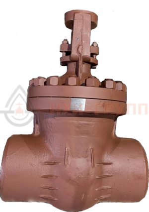 Запорная задвижка под приварку с электроприводом (ГЗ-Г.2500/24 У1) 2с-ЭГ-5 DN 350 PN 6,3 МПа Т425 °С, корпус ст. 25Л