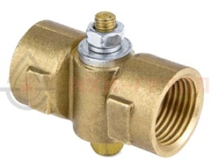 Кран пробковый трехходовой под манометр муфтовый 11б38бк DN 15 PN 1,6 МПа УХЛ4, корпус латунь, класс герметичности «D» по ГОСТ 9544-2015