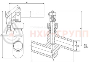 регулирующий клапан под приварку ручной 9с-3-3-2 DN 50 PN 6,3 МПа Т425 °С, корпус ст. 20