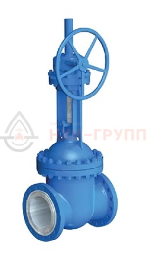 Клиновая задвижка литая с выдвижным шпинделем фланцевая с редуктором 30лс576нж DN 250 PN 6,3 МПа ХЛ1, корпус ст. 20ГЛ, класс герметичности «А» по ГОСТ 9544-2015