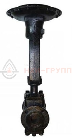регулирующий клапан эмалированный фланцевый "после себя" нормально открытый 25ч35эм DN 20 PN 0,6 МПа У3 с МИМ, корпус чугун