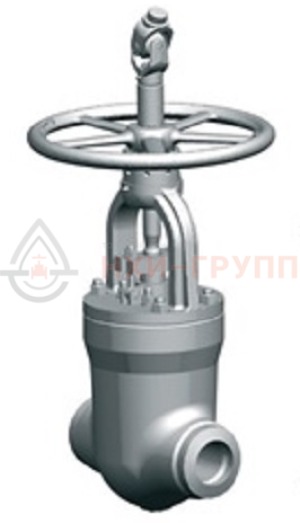 Запорная задвижка под приварку ручная 1120-100-М DN 100 PN 37,3 МПа Т280 °С, корпус ст. 20