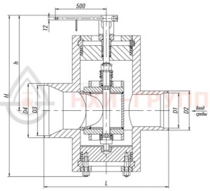 регулирующий клапан под приварку с электроприводом (МЭО-250/25-0,25У-99К) 18с-2-4-3 DN 150 PN 2,5 МПа Т450 °С, корпус ст. 20