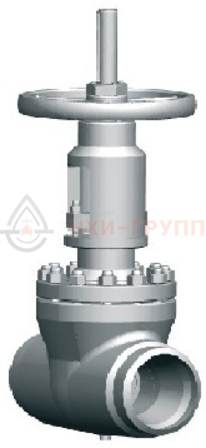 Запорная задвижка под приварку ручная 1511-200-МБ DN 200 PN 10 МПа Т450 °С, корпус ст. 15ГС