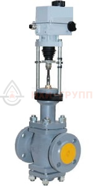 регулирующий клапан двухседельный фланцевый 25с998нж DN 40 PN 6,3 Мпа У1 с ЭИМ, корпус ст. 25Л