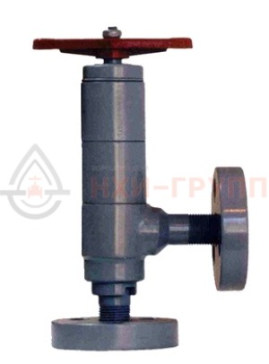 Угловой клапан запорный сальниковый фланцевый ручной 22нж69нж DN 40 PN 40 МПа УХЛ1, корпус ст. 12Х18Н10Т, класс герметичности «С» по ГОСТ 9544-2015