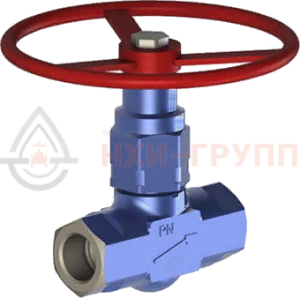 Клапан запорный сальниковый муфтовый ручной 15с26нж DN 15 PN 25,0 МПа У1, корпус ст. 20, класс герметичности «А» по ГОСТ 9544-2015
